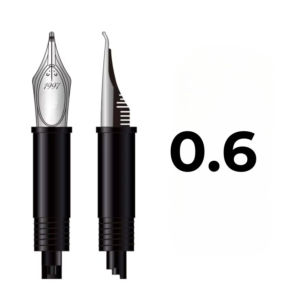 Stalówka do pióra Little Script, Black Samurai Silver Moon, Black Swan Slim, Rubber Warrior, Steel Arrow, Eclipse Noir