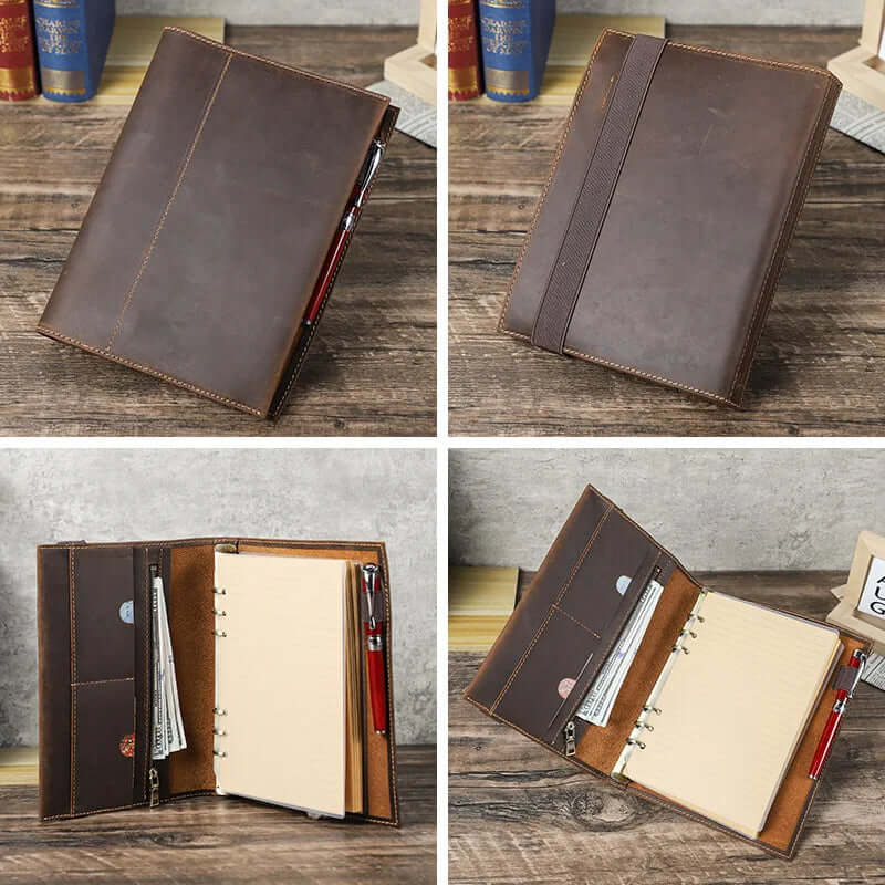 Elegancki organizer A5 ze skóry – Pióropuszek