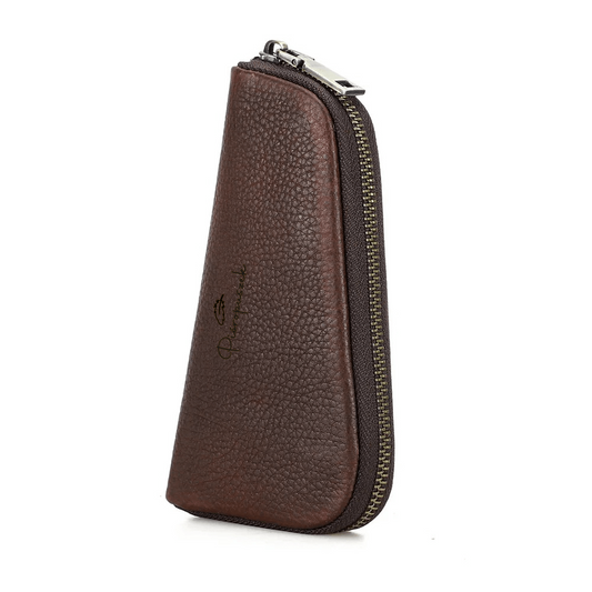 Pipe case and accessories - natural leather