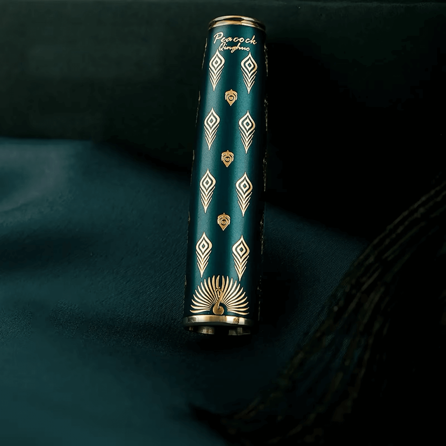 Pióro wieczne tłokowe Peacock Blue - dumny paw - odkręcane
