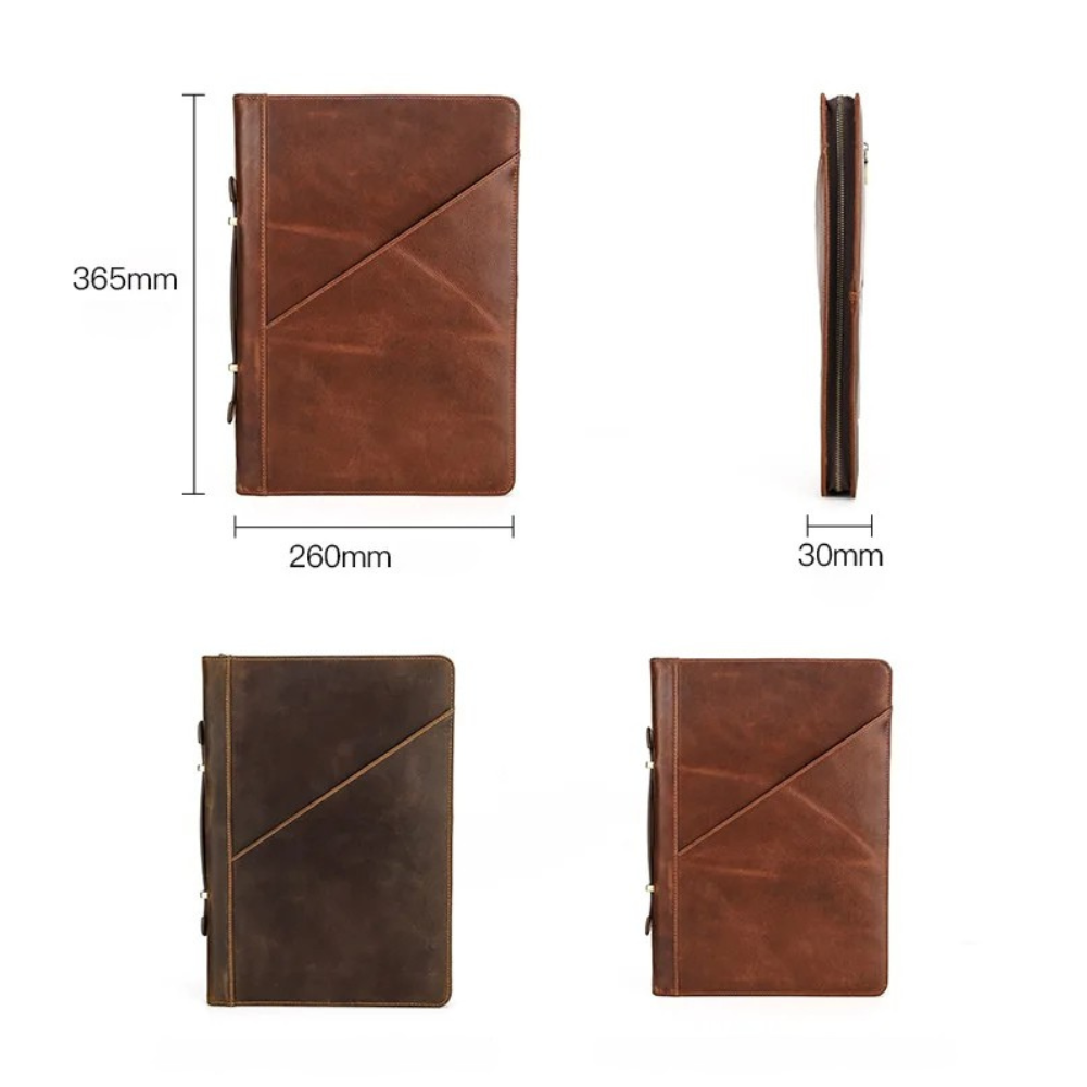 Etui aktówka na laptopa MacBook 14" 14.2" - skóra naturalna