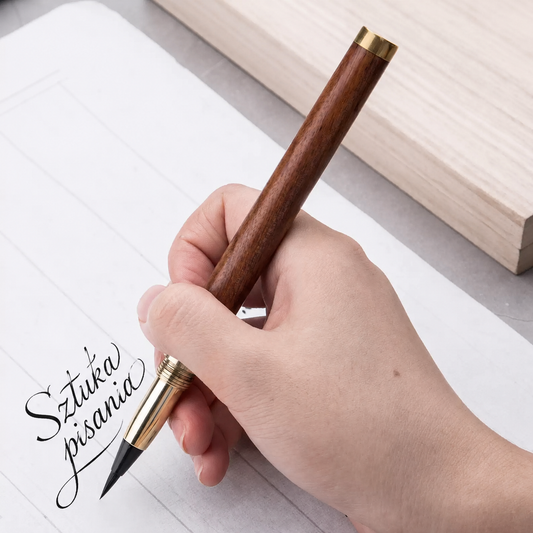 Pióro wieczne Brushwood Script - kaligrafia z naturalnym charakterem - końcówka pędzelkowa - zakręcane