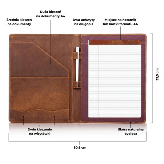 Skórzany folder konferencyjny – dla profesjonalistów