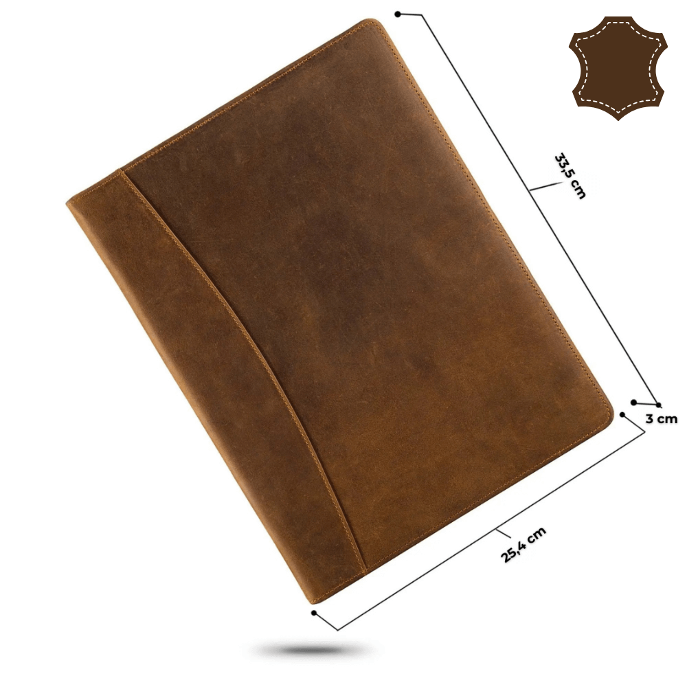 Folder konferencyjny na dokumenty A4 - skóra naturalna