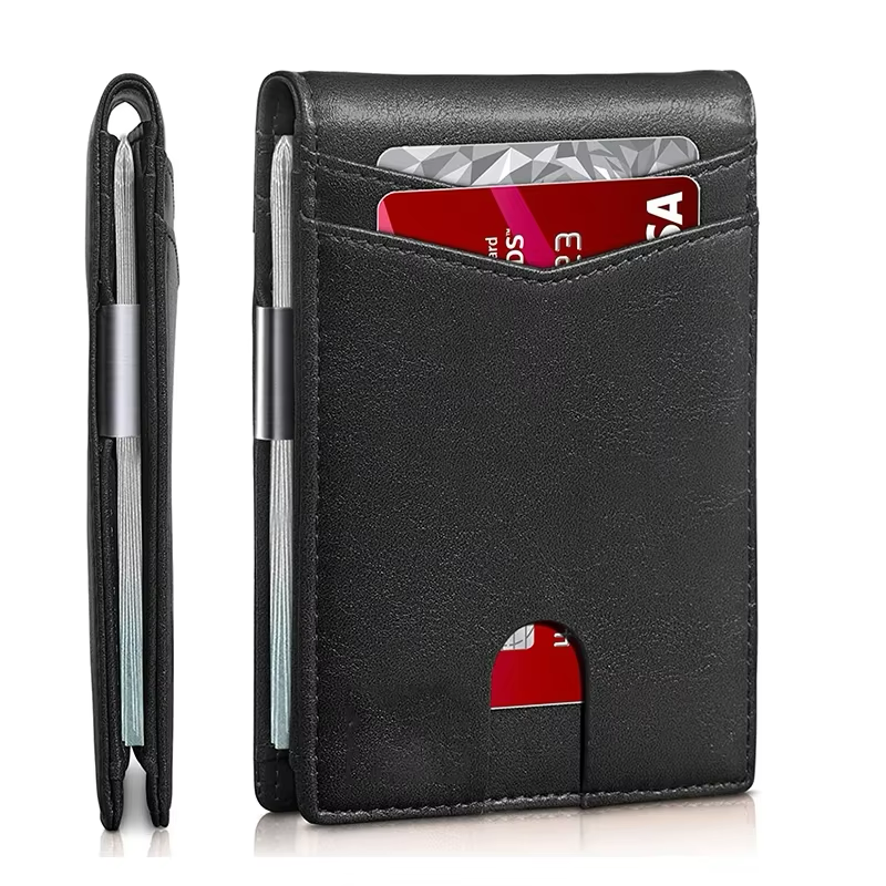 Skórzany portfel ultra slim z ochroną RFID