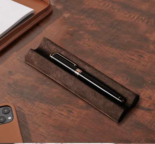 Pen organizer - natural leather - three sizes