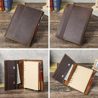 Elegancki organizer A5 ze skóry – Pióropuszek