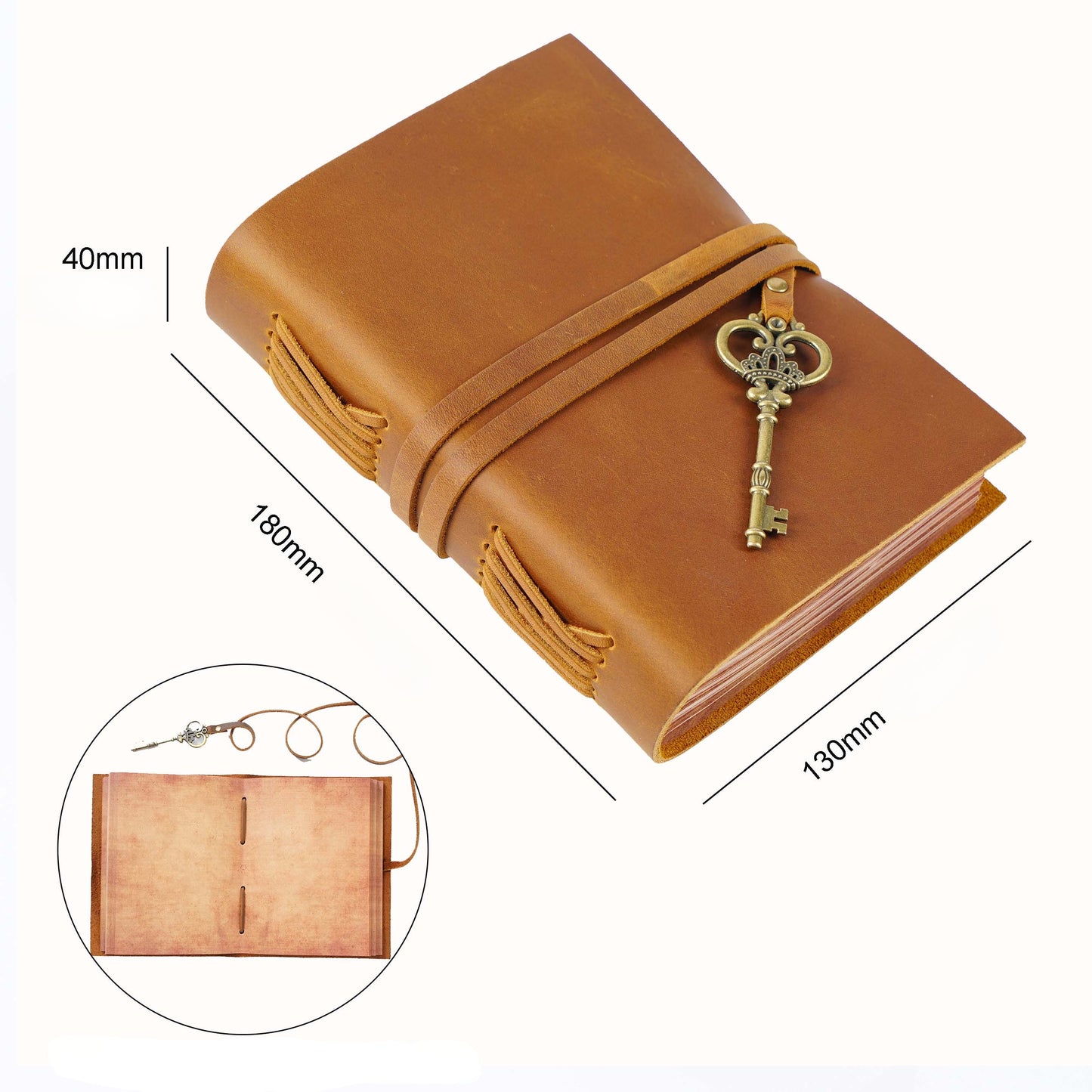 Codex Antiqua – notatnik vintage z kluczem i papierem kraft