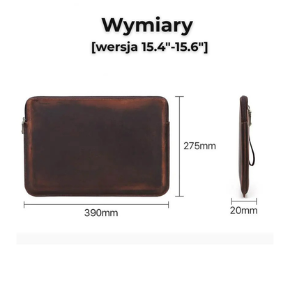 Etui na laptopa MacBook 13.3" 13.6" 14.2" 15.6" - skóra naturalna