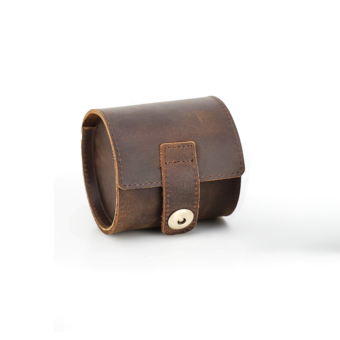 Skórzane etui na zegarek – elegancki futerał podróżny (brązowy lub czarny)