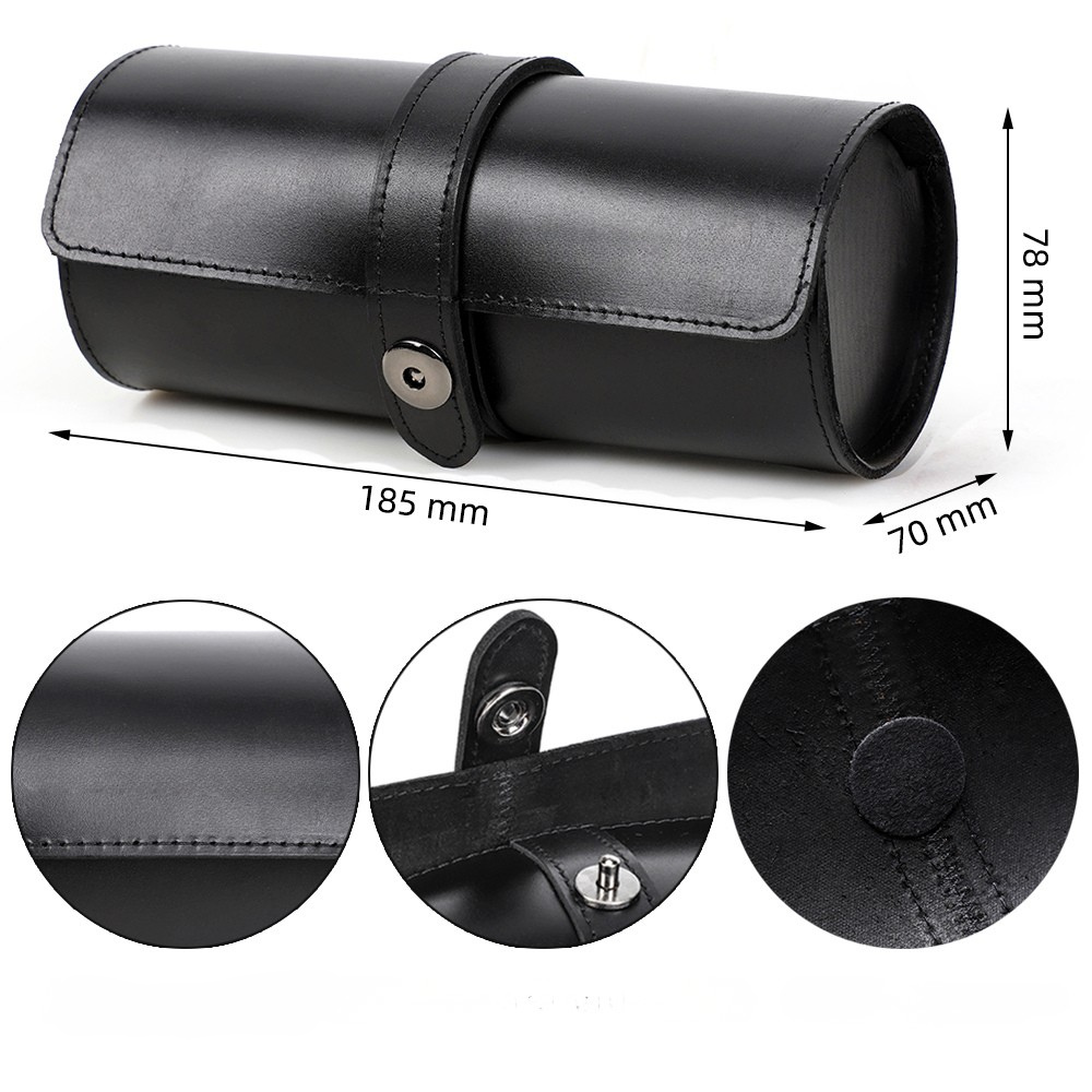 Skórzane etui na 3 zegarki – elegancki futerał podróżny w stylu roll