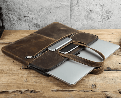 Aktówka na laptopa 14" 14.2" 15.4" - skóra naturalna