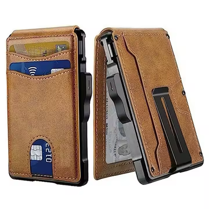 Aluminiowy portfel slim na karty z ochroną RFID