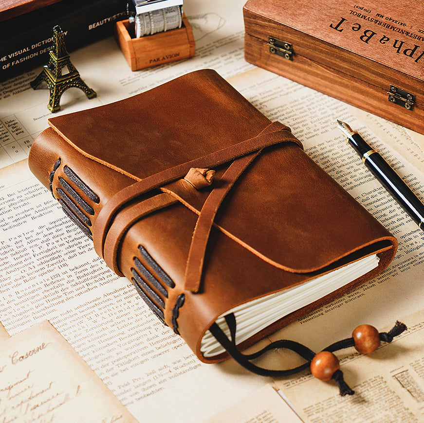 Skórzany notatnik brązowy