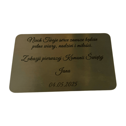 Engraved plaque