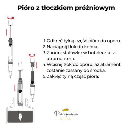 Pióro wieczne tłokowe Starship - kosmiczna prędkość - odkręcane