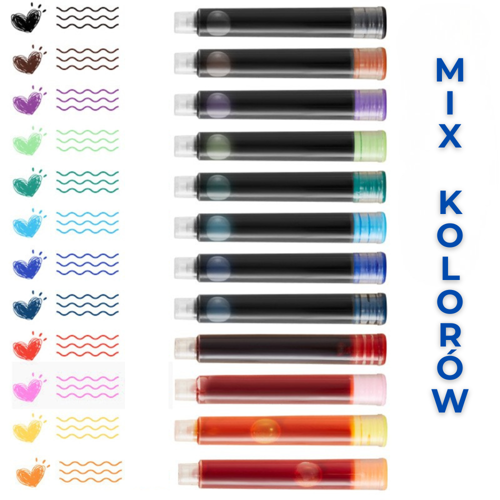 Naboje atramentowe do pióra 6 mm / 3.4 mm