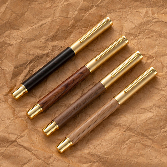 Linea Legno Gold –  długopis żelowy z duszą drewna