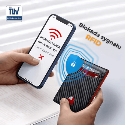 Skórzany portfel ultra slim z ochroną RFID