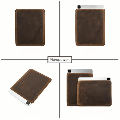 Tablet case up to 12.9" - natural leather