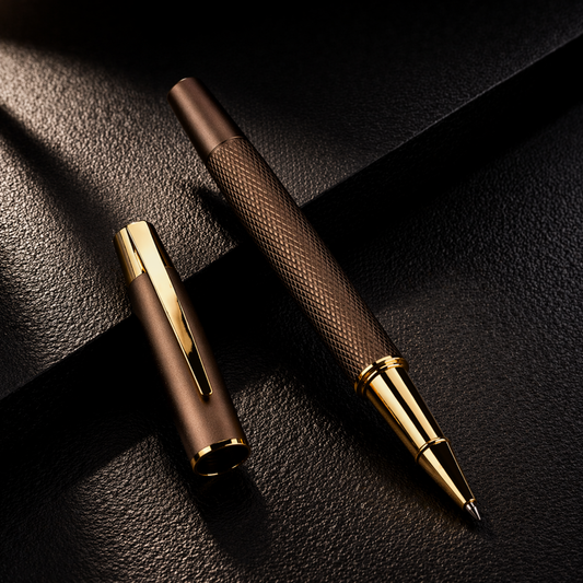 Graphite Luxe – nowoczesność w złotym wykończeniu - długopis żelowy